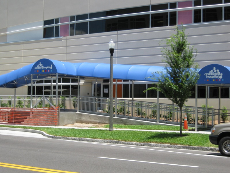 All Children's Hospital - Drive-up MRI Cover and Employee Entrance Walkway Cover - St. Petersburg, FL -4