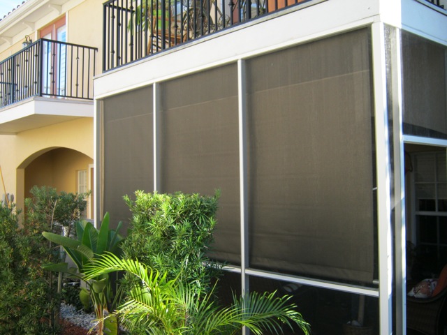 Roll-Down Shade and Bug Screens in Tampa Bay