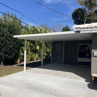 residential single-car attached carport