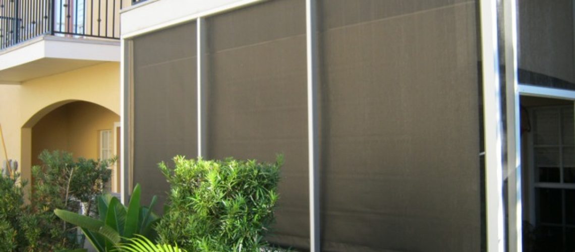 Roll-Down Shade and Bug Screens in Tampa Bay