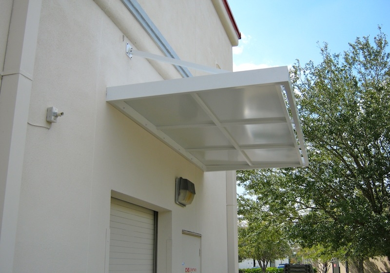 architectural awning, tieback awning, tieback canopy, suspended canopy, suspended awning